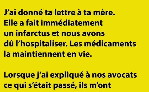 Maman chérie, je suis désolée de te dire que j'ai quitté la maison...