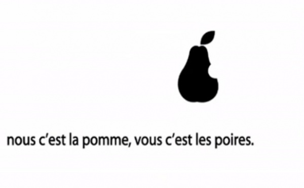 Apple, nous c'est la pomme, vous c'est ...