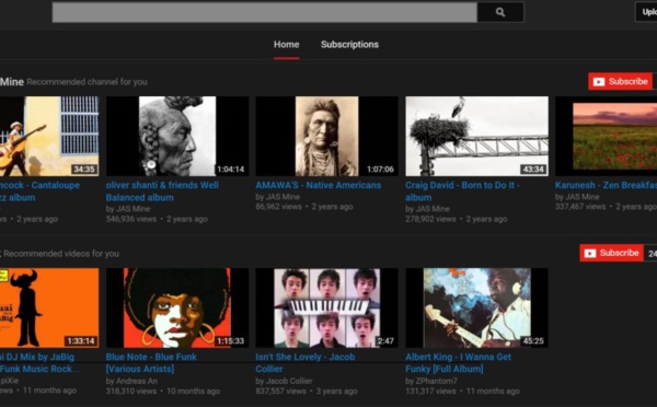 Youtube in black !